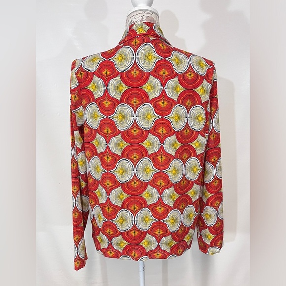 RUE DES ABSSESSES-PARIS Red and gold print blazer size‎ M. - Picture 4 of 12